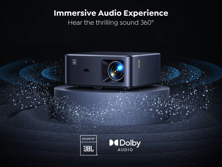 Проектор Yaber K2s Full HD 1080P 800 ANSI мультимедійний Wi-Fi Bluetooth NFC Dolby Audio з підтримкою 4К - зображення 5