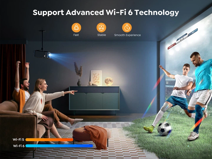 Проектор Yaber K2s Full HD 1080P 800 ANSI мультимедійний Wi-Fi Bluetooth NFC Dolby Audio з підтримкою 4К - зображення 10