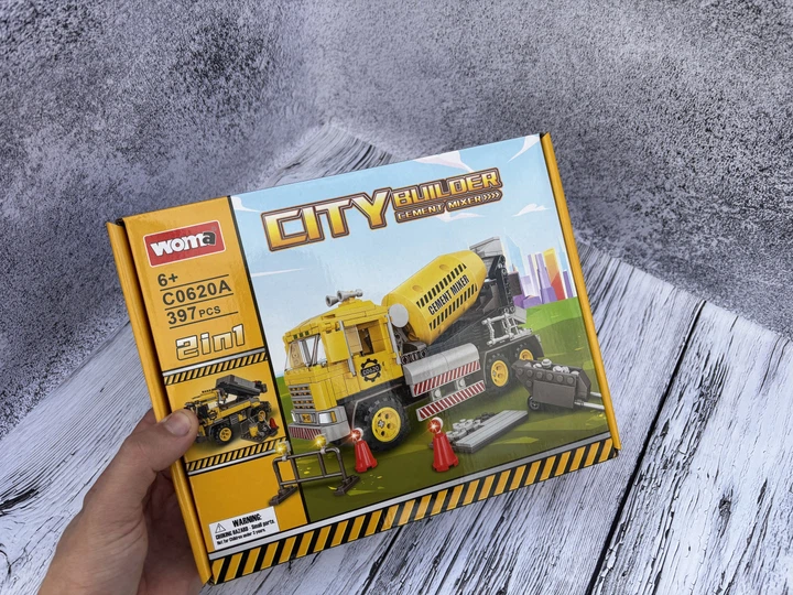 Конструктор Бетоносмеситель 2 в 1 Builder cement mixer развивающий WOMA 397 деталей - Фото 3 Конструктор Бетоносмеситель 2 в 1 Builder cement mixer развивающий WOMA 397 деталей - изображение 3