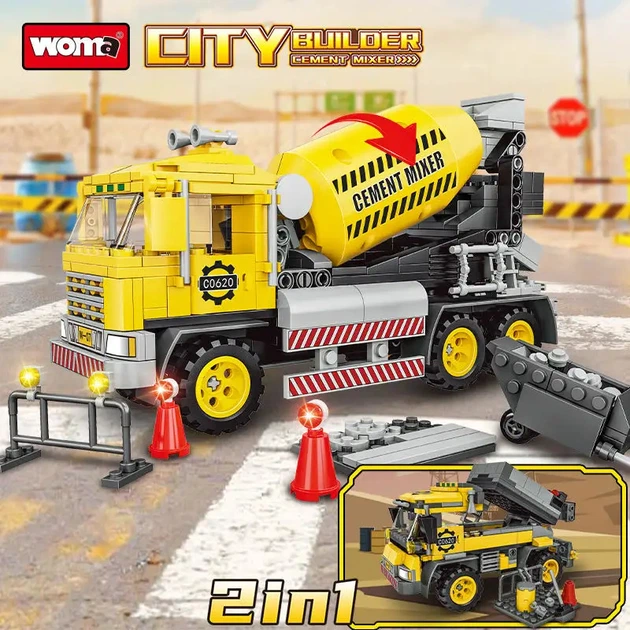 Конструктор Бетоносмеситель 2 в 1 Builder cement mixer развивающий WOMA 397 деталей - Фото 4 Конструктор Бетоносмеситель 2 в 1 Builder cement mixer развивающий WOMA 397 деталей - изображение 4