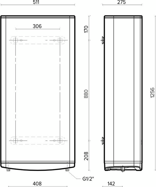 Водонагрівач електр. Ariston плаский слім VELIS TECH 100 EU, 100л, 2*1,5кВт, ун. монтаж, електр. кер-ння, B, Італія, Сірий - Фото 4 Водонагрівач електр. Ariston плаский слім VELIS TECH 100 EU, 100л, 2*1,5кВт, ун. монтаж, електр. кер-ння, B, Італія, Сірий - изображение 4