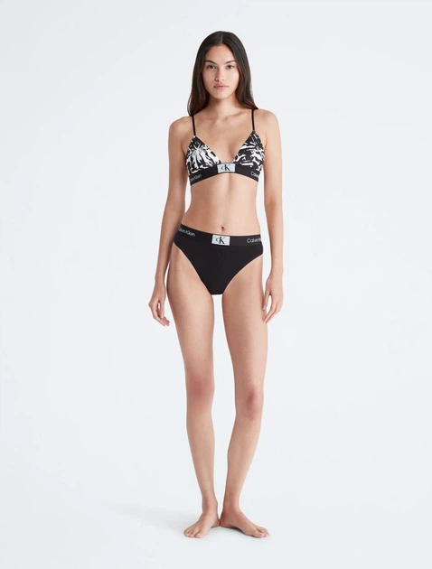 Женский топ Calvin Klein (144000416113) Cotton Stretch Unlined Triangle Bralette XS черный - изображение 4