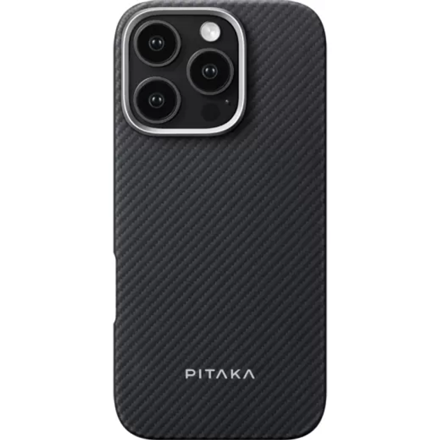 Карбоновый чехол Pitaka Ultra-Slim Case Black/Grey Twill для iPhone 16 ...