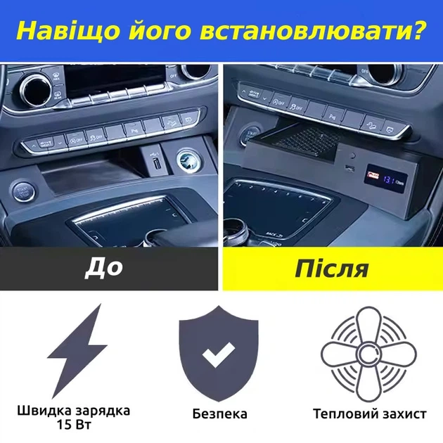 Кастомное автомобильное беспроводное зарядное устройство Qi QINETIQ 15W для Audi Q5/SQ5 2018-2021 - изображение 2