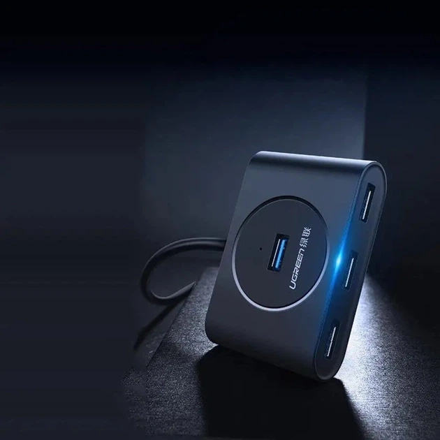 USB-хаб UGREEN 4xUSB3.0 Hub 0.5m Black (UGR-20290) - Фото 2 USB-хаб UGREEN 4xUSB3.0 Hub 0.5m Black (UGR-20290) - зображення 2