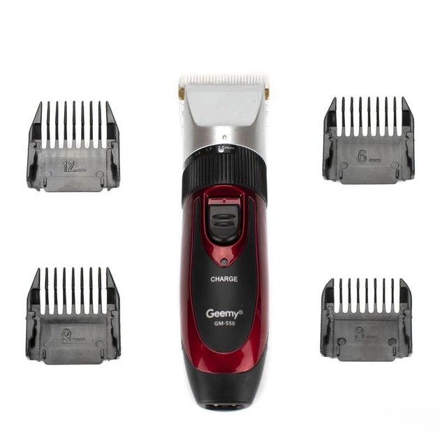 Машинка для стрижки волосся Geemy GM-550, з насадками - зображення 6