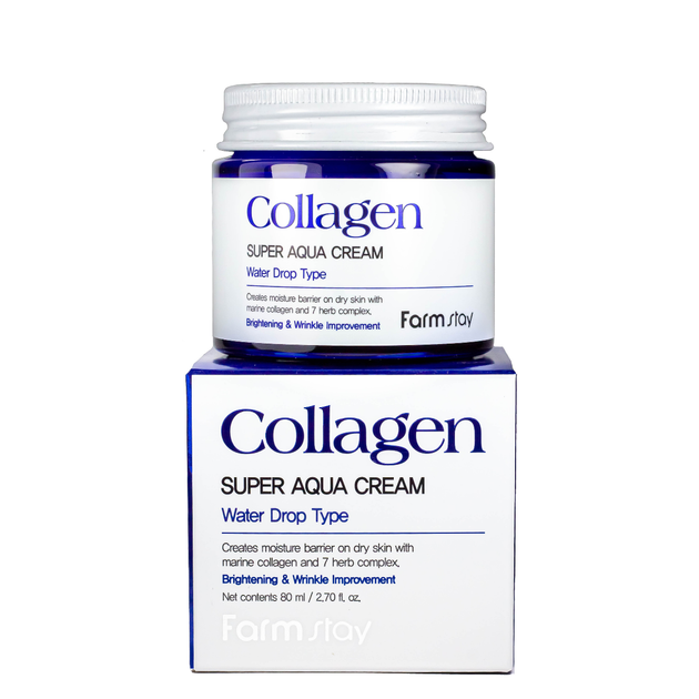 Крем для обличчя зволожувальний FarmStay Collagen Super Aqua Cream 80 мл - Фото 1 Крем для обличчя зволожувальний FarmStay Collagen Super Aqua Cream 80 мл - изображение 1