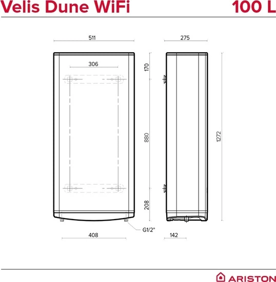 Бойлер Ariston velis dune wifi 100 eu (4018002) - изображение 5