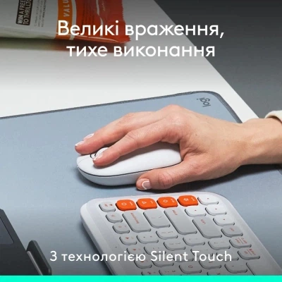 Мышка Logitech POP Mouse With Emoji Bluetooth Off-White (910-007411) - изображение 5
