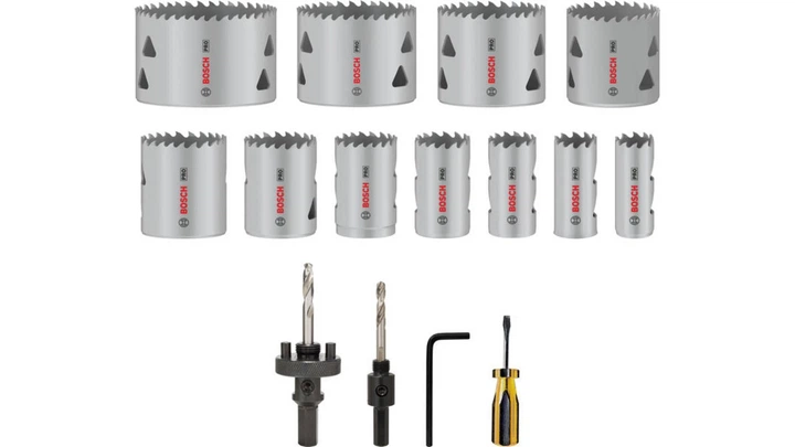 Набор коронок Bosch PRO Multi Material, адаптер Q-Lock, принадлежности, 17 шт, в кейсе (2608900525) - изображение 2