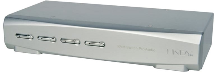 Przełącznik KVM Lindy KVM Switch Pro DisplayPort 1.2 with TTU Grey (4002888393058) - obraz 1