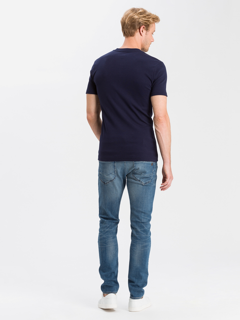 Koszulka męska bawełniana długa Cross Jeans 15495-001 XL Granatowa (8699438973127) - obraz 4