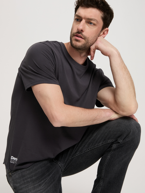 Koszulka męska bawełniana długa Cross Jeans 16013-021 XL Ciemnoszara (8697319659566) - obraz 4