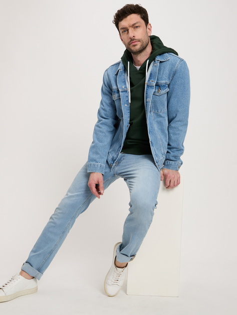 Bluza z kapturem męska Cross Jeans 25450-530 2XL Zielona (8697319663938) - obraz 3