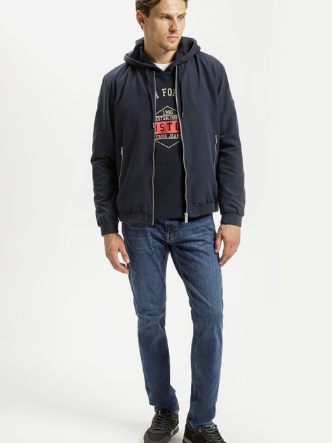 Худі чоловіче Cross Jeans 25451-001 L Темно-синє (8697319672817) - зображення 3
