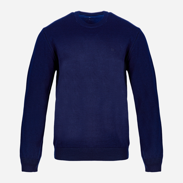 Sweter męski z bawełny Cross Jeans 34228-001 L Granatowy (8697319062403) - obraz 4