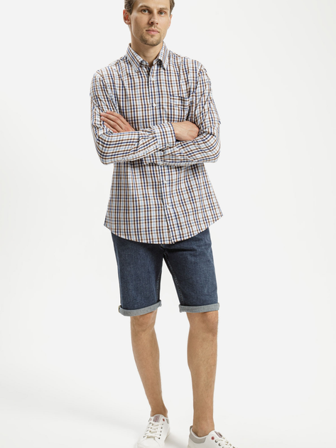 Koszula męska bawełniana w kratę Cross Jeans 35562-025 XL Wielobarwna (8697319660968) - obraz 3