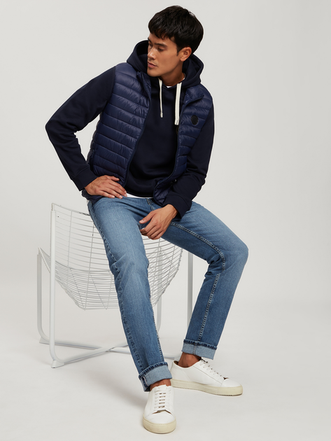 Bezrękawnik męski pikowany Cross Jeans 40282-001 XL Granatowy (8697319646368) - obraz 3