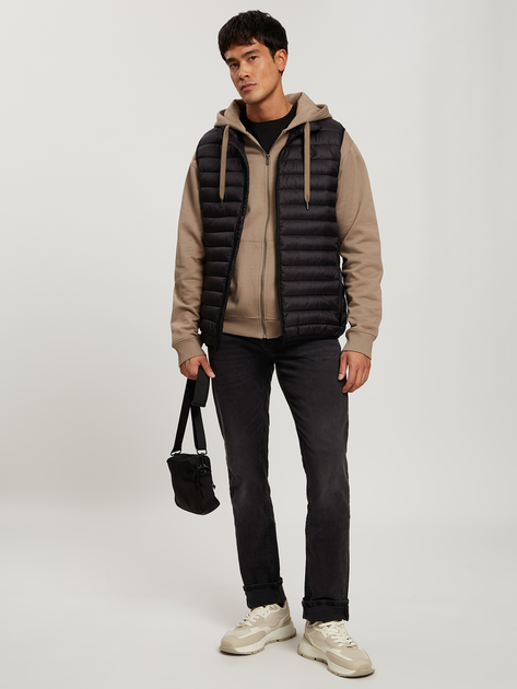 Теплий жилет чоловічий Cross Jeans 40282-020 L Чорний (8697319646306) - зображення 3