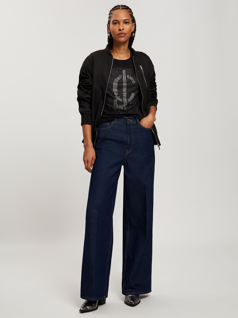 Koszulka damska bawełniana Cross Jeans 56146-020 S Czarna (8697319674903) - obraz 3