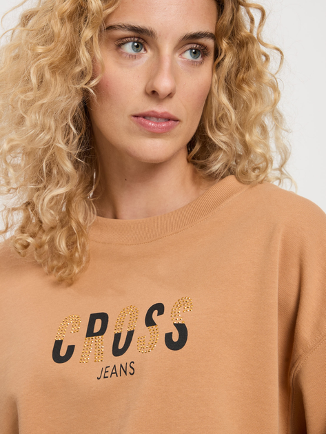Світшот жіночий Cross Jeans 65425-082 XL Оранжевий (8697319674552) - зображення 5