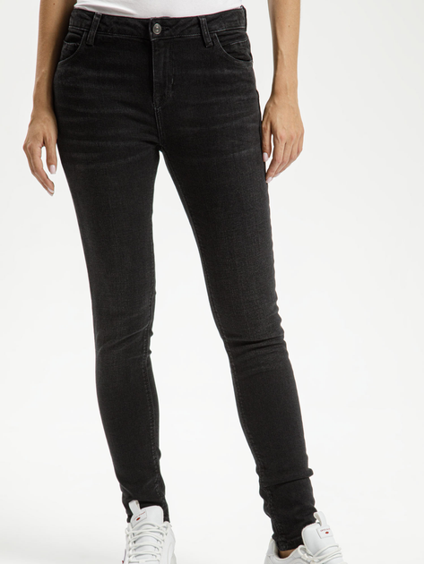 Jeansy skinny damskie Cross Jeans P 419-032 32/30 Czarne (8697319378023) - obraz 1