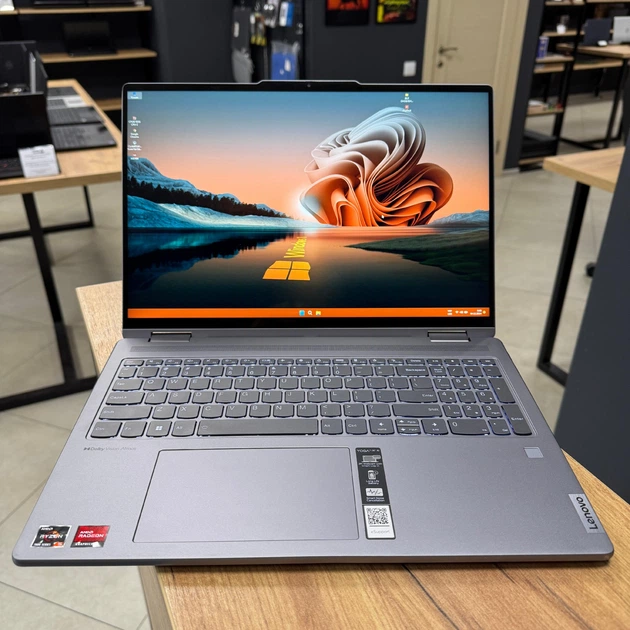 Сенсорный ноутбук 2в1 Lenovo Yoga 7 16ARP8/ 16" FullHD, IPS/ AMD Ryzen 5 7535U (6 ядер/ 12 потоков)/ AMD Radeon 660M/ 8 GB DDR5/ 512 GB NVME (Б/У) - Фото 3 Сенсорный ноутбук 2в1 Lenovo Yoga 7 16ARP8/ 16" FullHD, IPS/ AMD Ryzen 5 7535U (6 ядер/ 12 потоков)/ AMD Radeon 660M/ 8 GB DDR5/ 512 GB NVME (Б/У) - изображение 3