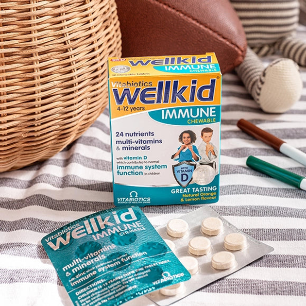 Дієтична добавка Vitabiotics Wellkid Immune Chewable для підтримки імунітету 30 таблеток (5021265246441) - зображення 4