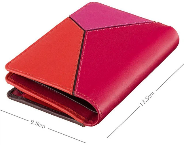 Кошелек женский кожаный с монетницей для кредитных карт c RFID защитой маленький Visconti Разноцветный 39494 - Фото 3 Кошелек женский кожаный с монетницей для кредитных карт c RFID защитой маленький Visconti Разноцветный 39494 - изображение 3