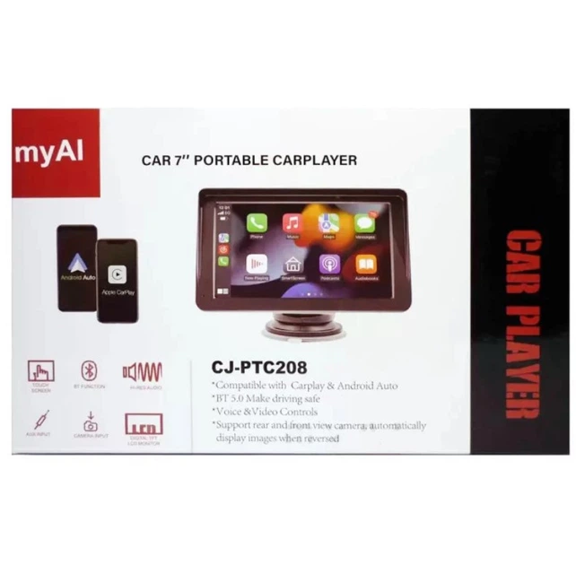Монітор автомобільний myAl CJ-PTC208 CarPlay, 7-дюймовий - зображення 5