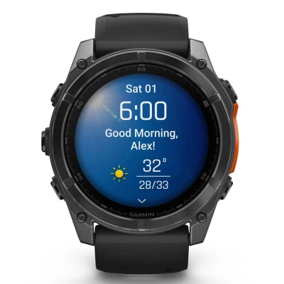 Смарт-часы Garmin fenix 8 51mm, AMOLED, Glass/SS, SlateGray Steel/Black,BlkBnd, GPS (010-02905-00) - изображение 2
