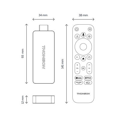 Медіаплеєр THOMSON Streaming Stick 140 4K UHD (223490) - зображення 2