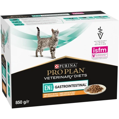 Вологий корм для кішок Purina Pro Plan Veterinary Diets EN Gastrointestinal При хворобах шлунково-кишкового тракту З куркою 10 x 85 г (8445290093561) - Фото 9 Вологий корм для кішок Purina Pro Plan Veterinary Diets EN Gastrointestinal При хворобах шлунково-кишкового тракту З куркою 10 x 85 г (8445290093561) - зображення 9