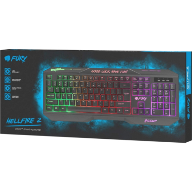 Клавиатура Fury Hellfire 2 LED Backlight USB Black (NFU-1586) - изображение 7