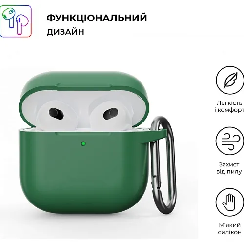 Чехол для наушников ArmorStandart Hang Case for AirPods 4, Needle Green (ARM81289) - изображение 2