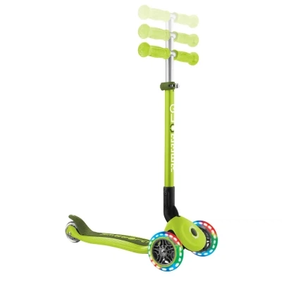 Самокат Globber Primo Foldable Lights колеса с подсветкой до 50 кг. 3+ Зеленый (432-106-3) - Фото 2 Самокат Globber Primo Foldable Lights колеса с подсветкой до 50 кг. 3+ Зеленый (432-106-3) - изображение 2