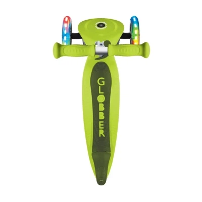 Самокат Globber Primo Foldable Lights колеса с подсветкой до 50 кг. 3+ Зеленый (432-106-3) - Фото 11 Самокат Globber Primo Foldable Lights колеса с подсветкой до 50 кг. 3+ Зеленый (432-106-3) - изображение 11