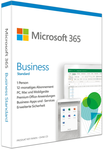 Licencja Microsoft 365 Business Standard DE Win/Mac dla jednego użytkownika 1 rok (KLQ-00672) - obraz 1