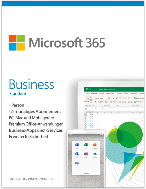 Licencja Microsoft 365 Business Standard DE Win/Mac dla jednego użytkownika 1 rok (KLQ-00672) - obraz 2