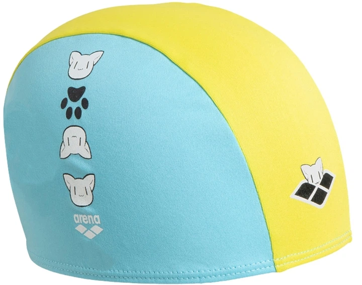 Шапка для плавания Arena Friends Kids Polyester Cap (003994-310) детская OSFM Желто-Голубая (3468336511848) - изображение 2