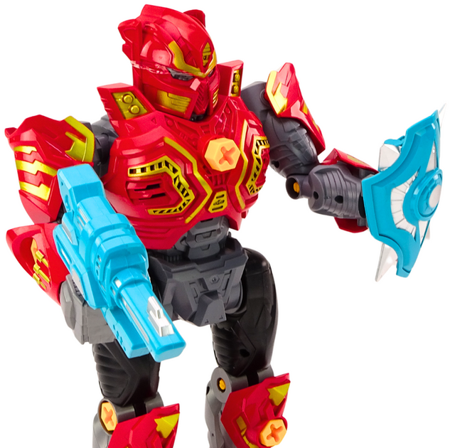 Робот для скручування Lean Toys зі світлом і звуком 36.5 см Червоний (5905991018711) - зображення 5