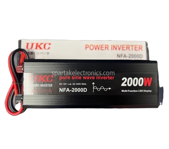 Перетворювач UKC AC/DC sine 12V/9558 із чистою синусоїдою 2000W - зображення 2