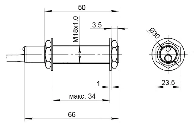Индуктивный бесконтактный датчик М18 PNP NC Huron LJ18A3-8-Z/AY для металла нормально закрытый концевой 3д принтера ЧПУ (7-10) - изображение 3