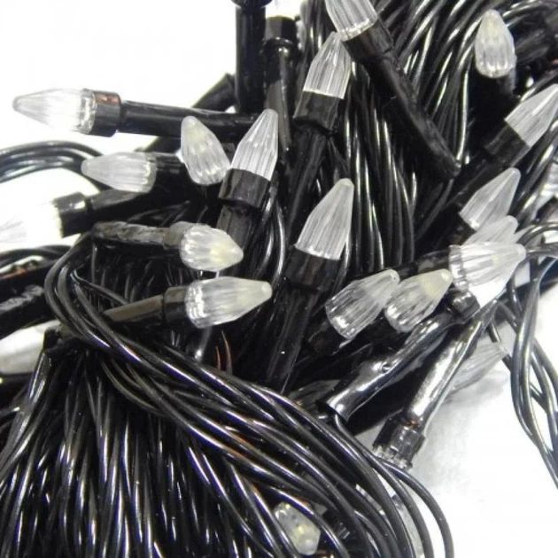 Гірлянда Нитка Конус-Рис LED 200 Теплий Білий чорний провід 1-34 - зображення 2