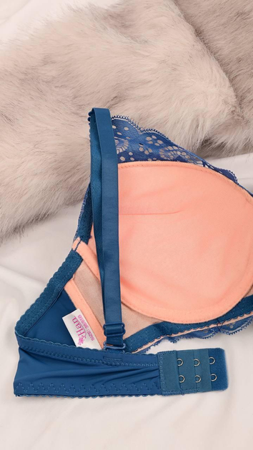 Бюстгальтер жіночий No Brand П968 синій розмір 80В - зображення 2
