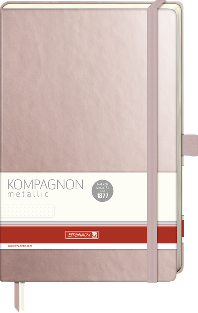 Блокнот А5 Kompagnon розовое золото в точку 96 листов 12,5 х 19,5 см Brunnen 105554893 - изображение 3