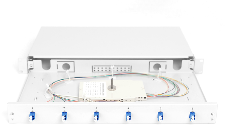 Panel optyczny Digitus Professional 19" 1U 6 x LC DX, OS2, szafa serwerowa/zespół stelaża (DN-96330/9) - obraz 4