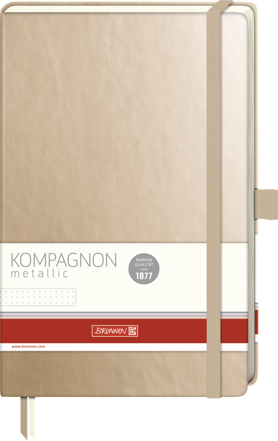 Блокнот А5 Kompagnon золотистый в точку 96 листов 12,5 х 19,5 см Brunnen 105554891 - Фото 2 Блокнот А5 Kompagnon золотистый в точку 96 листов 12,5 х 19,5 см Brunnen 105554891 - изображение 2