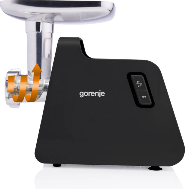 М'ясорубка Gorenje, 2000Вт, 2,6кг/хв, 2 решітки, пластик/метал, чорний - зображення 8