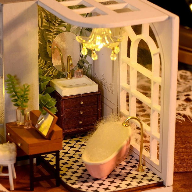 Ляльковий будинок конструктор DIY Cute Room QT-011-B Lazy Daily Румбокс - зображення 3